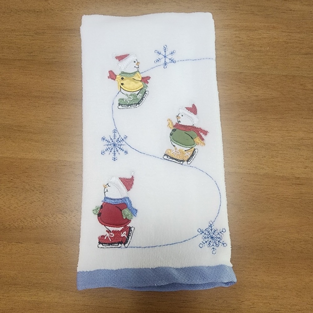 St. Nicholas Square 3 Snowman Towel Holiday Christmas Kitchen Decor